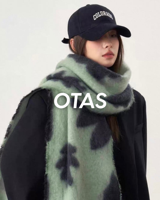 ボリューム花柄マフラー