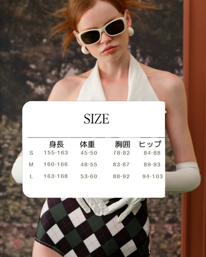 moon light check swimwear