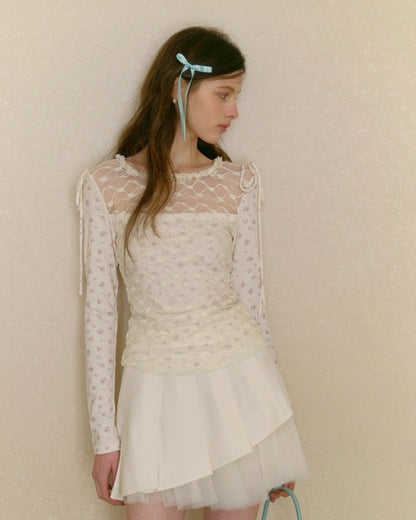 feminine see-through tops