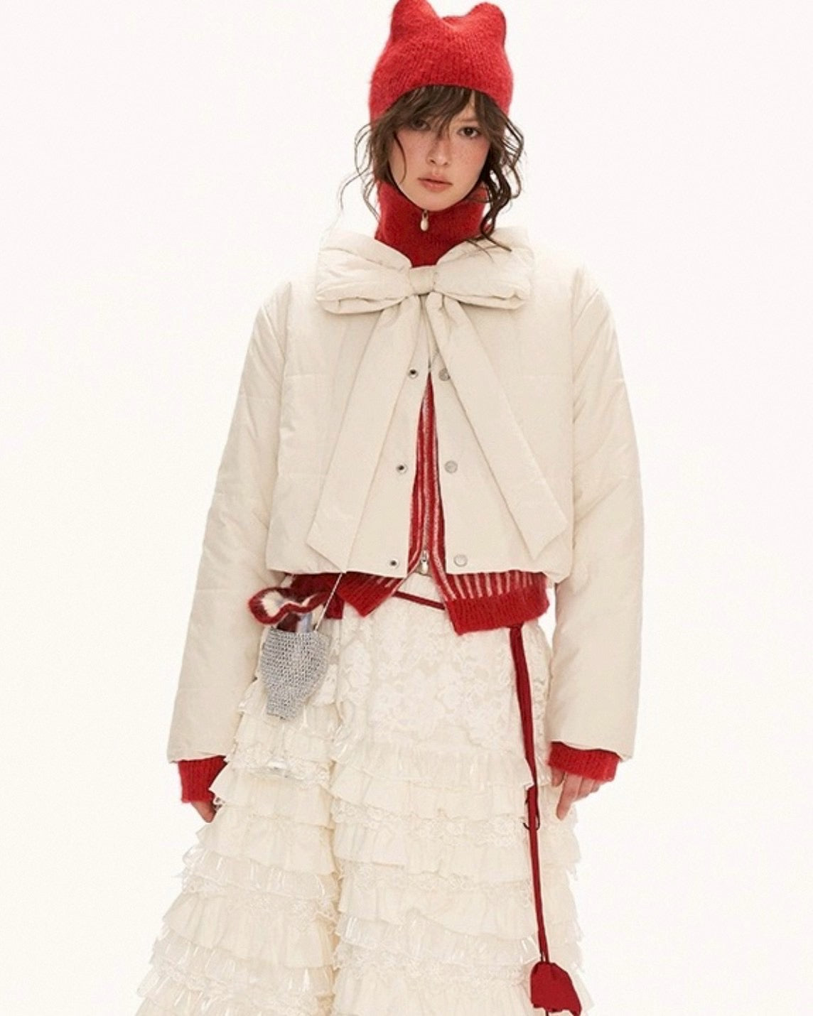 リボンショートアウター