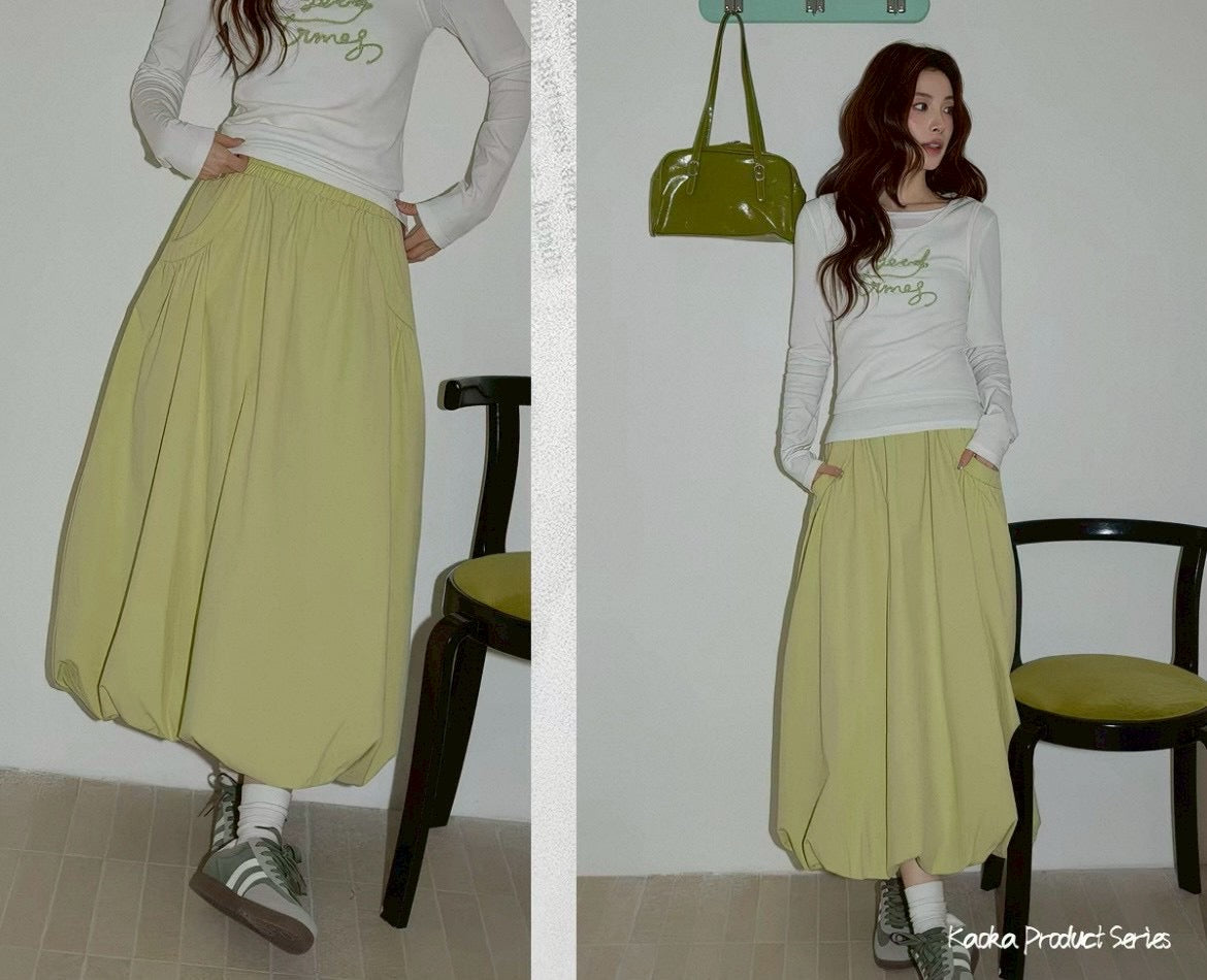 balloon long skirt