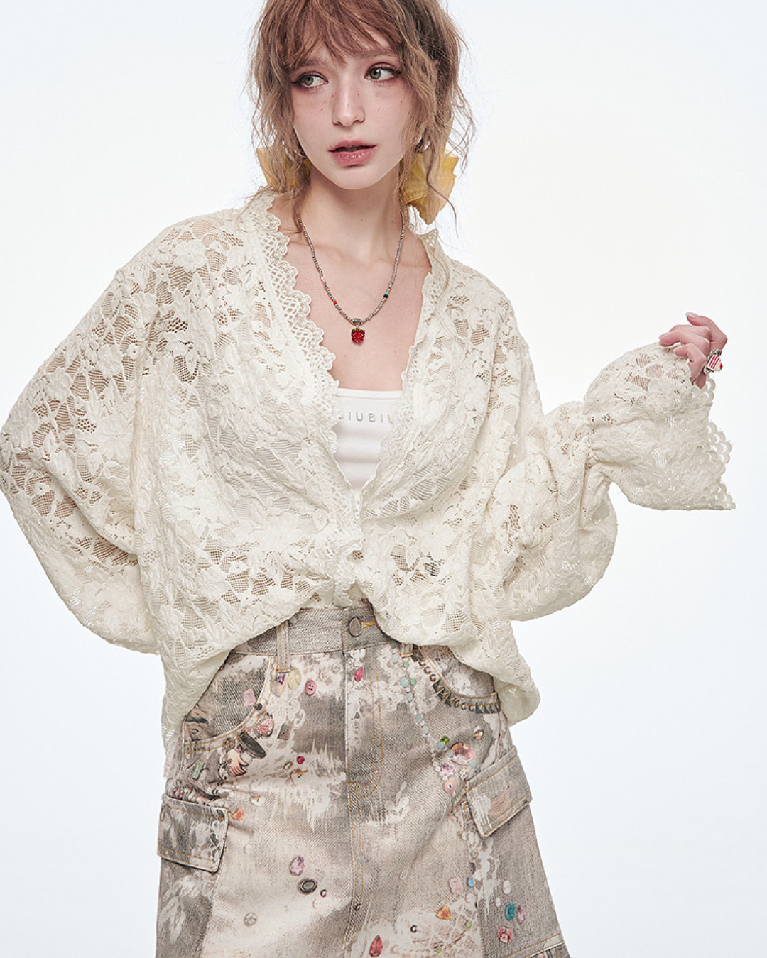 0 chiffon cardigan
