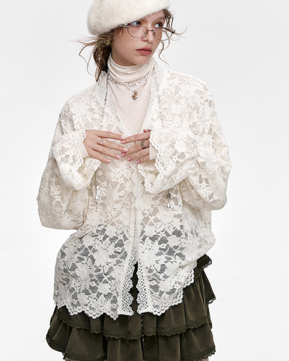 0 lace cardigan