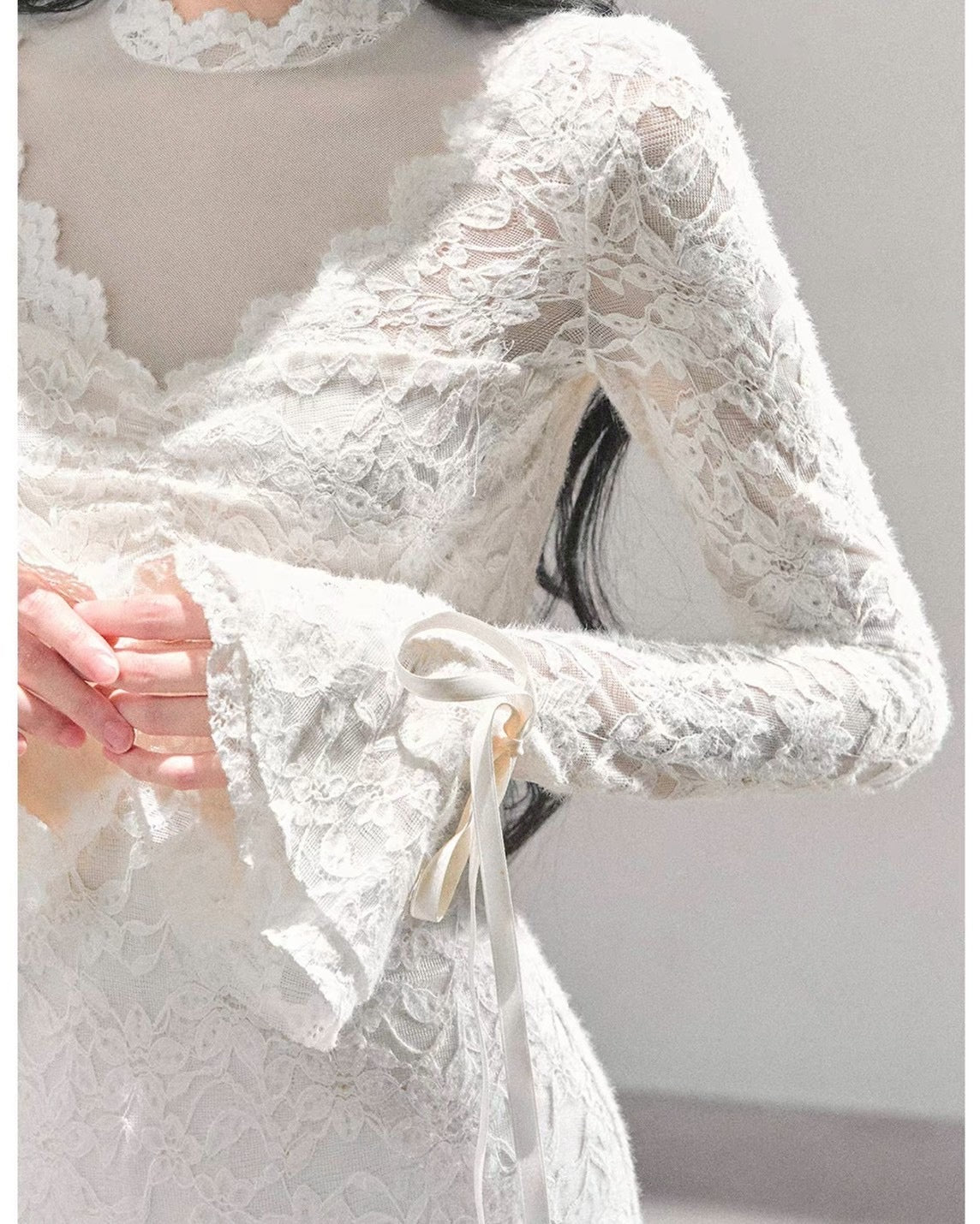 レースフリルワンピース