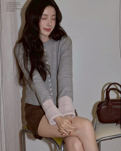 two-tone cardigan