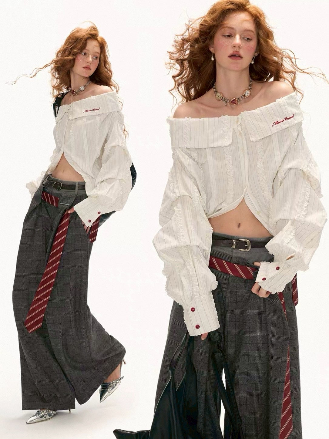 off shoulder short shirt