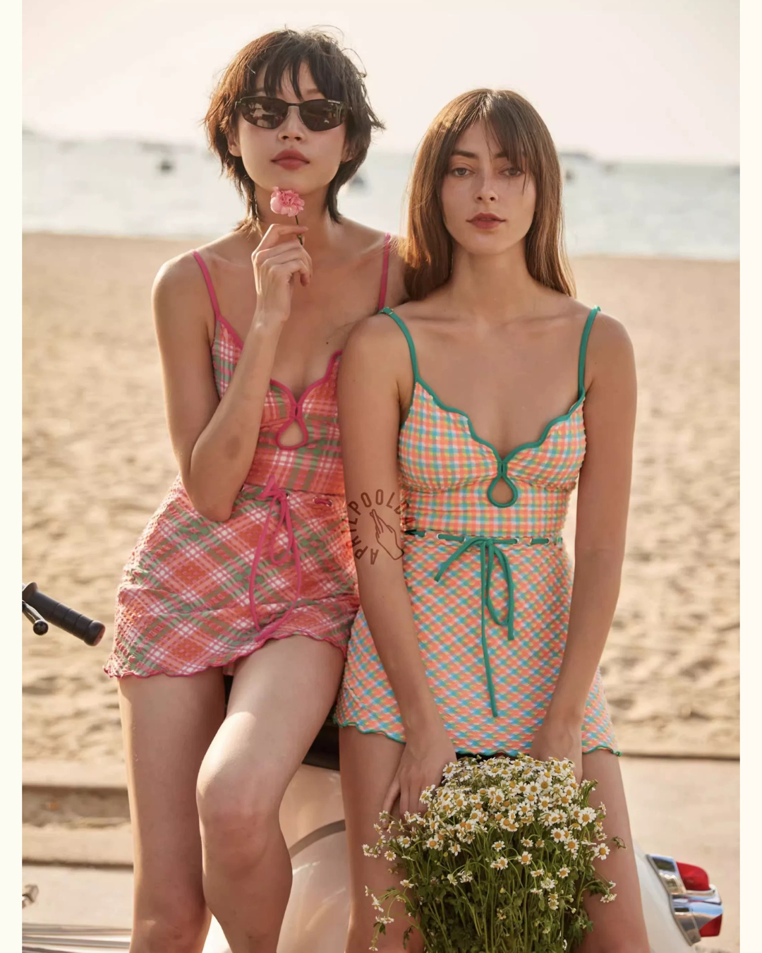 0 rétro swim wear ( skirt set )