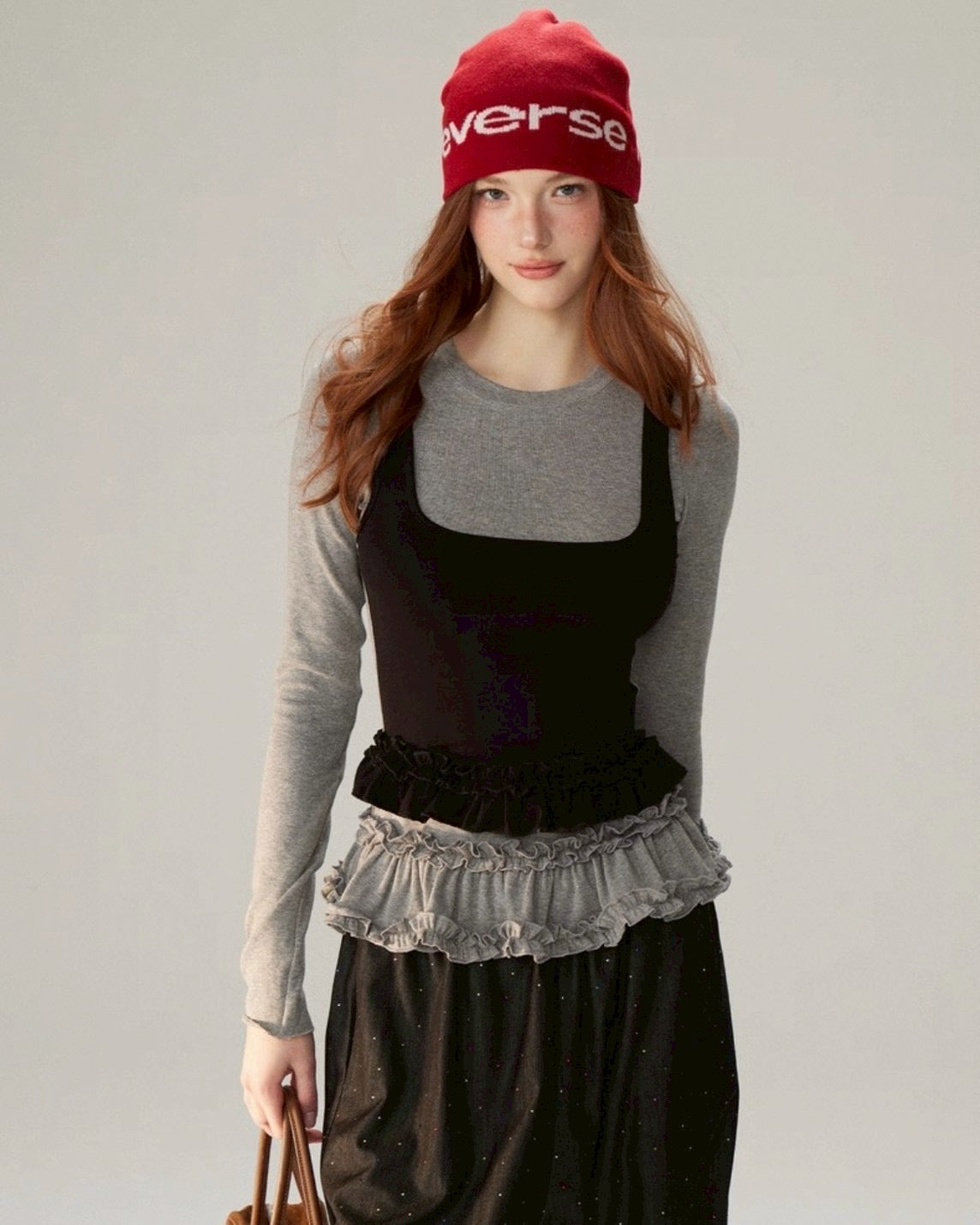 レイヤードフリルトップス