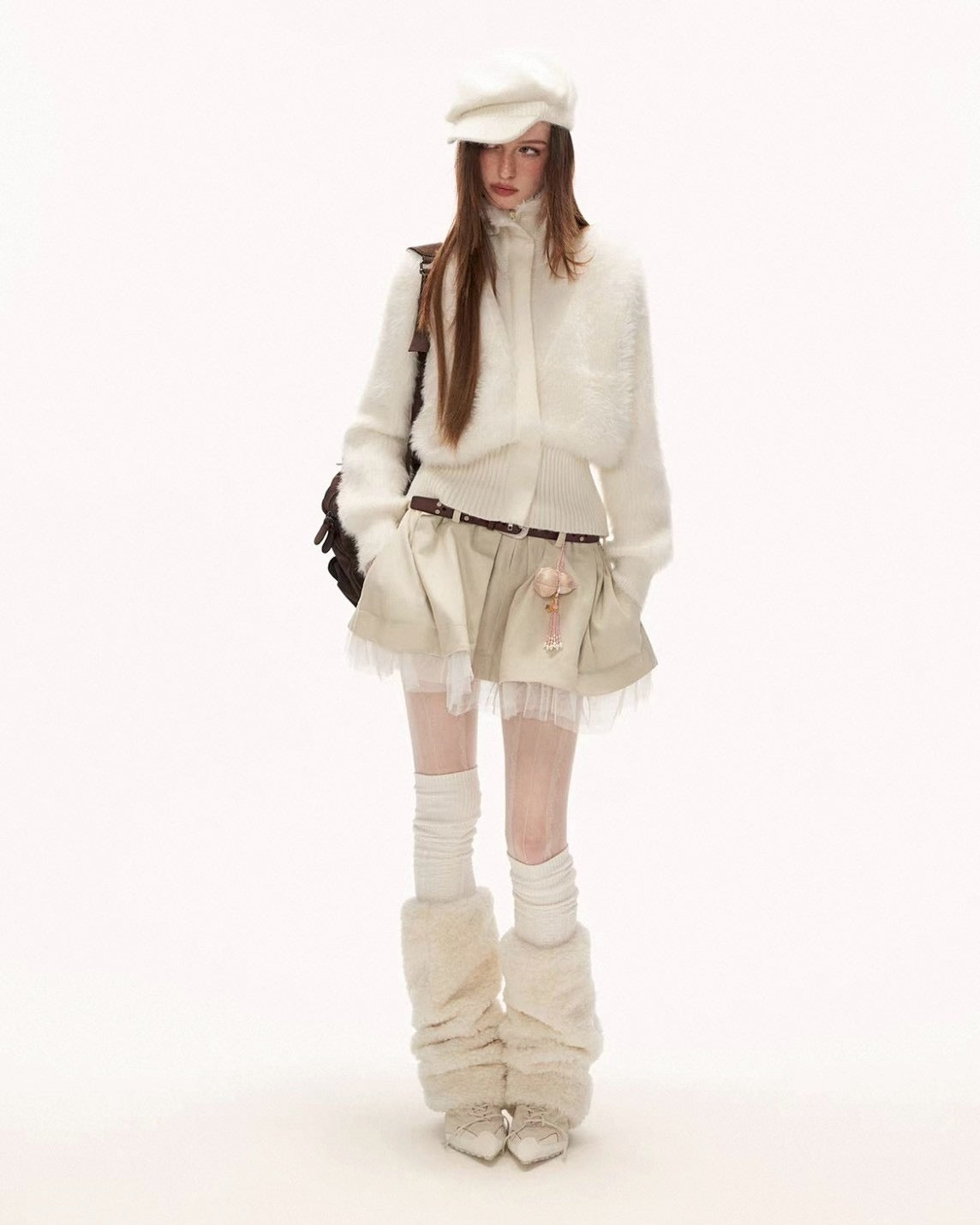 ふんわりリブニットジャケット