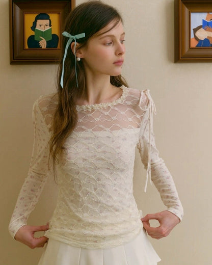 feminine see-through tops