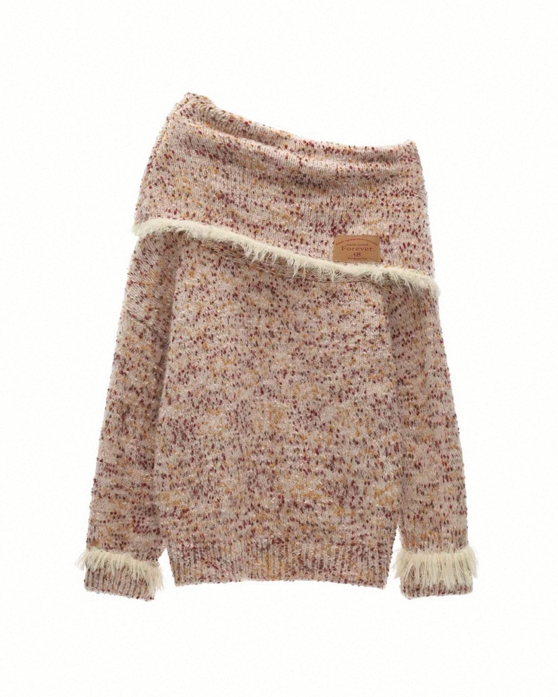 オフショルルーズニット