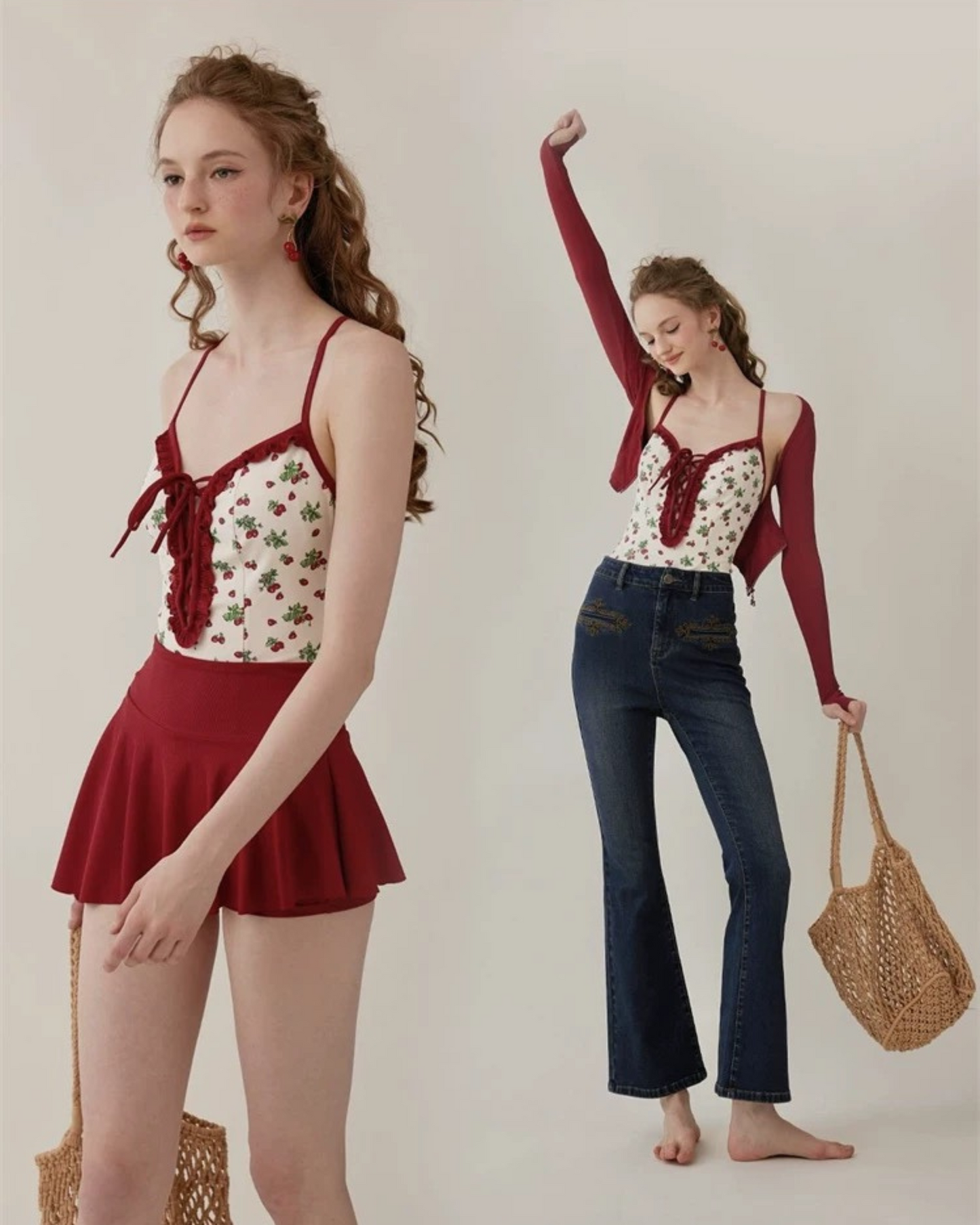 0 flower swim wear set