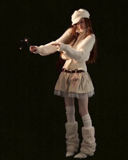 ふんわりリブニットジャケット