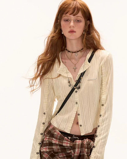 ボタンカーディガン