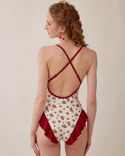 0 flower swim wear set