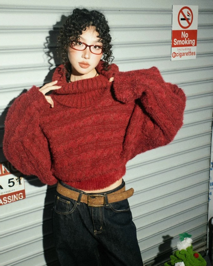 00 off-shoulder knit