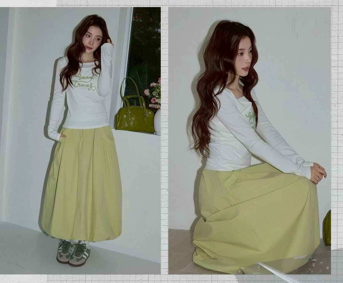 balloon long skirt
