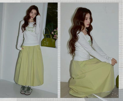 balloon long skirt