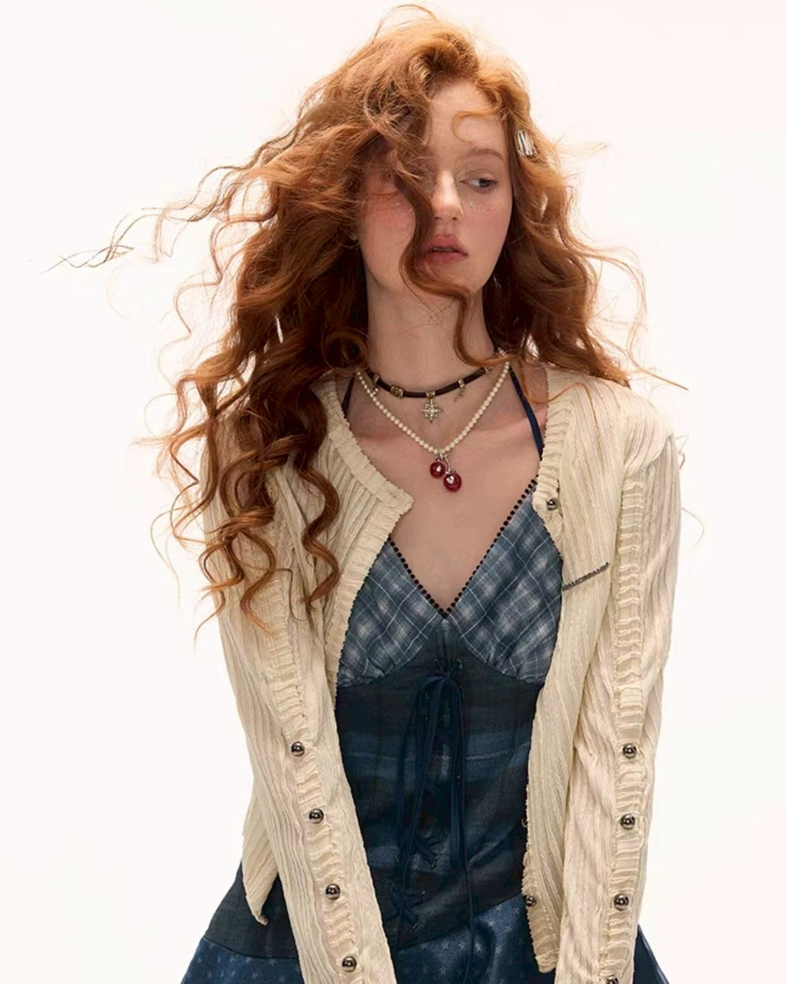 ボタンカーディガン