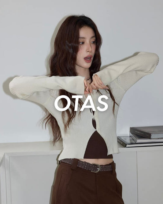 milk tea rib cardigan