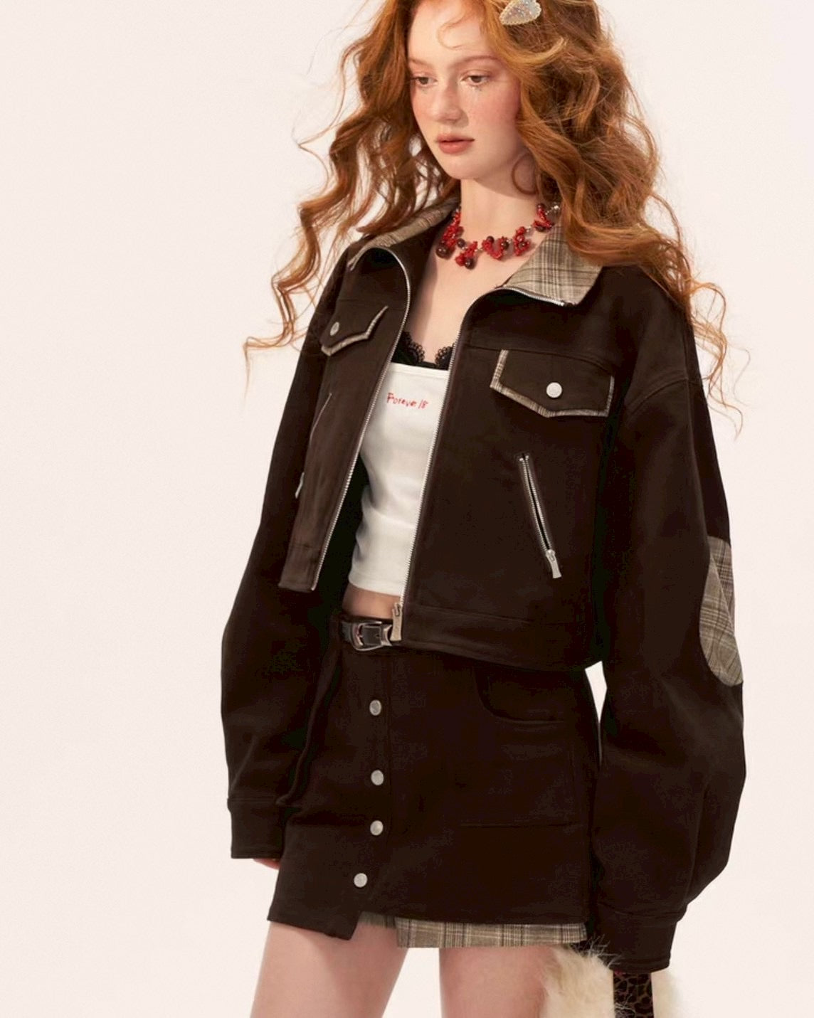 チェックツートーンセットアップ