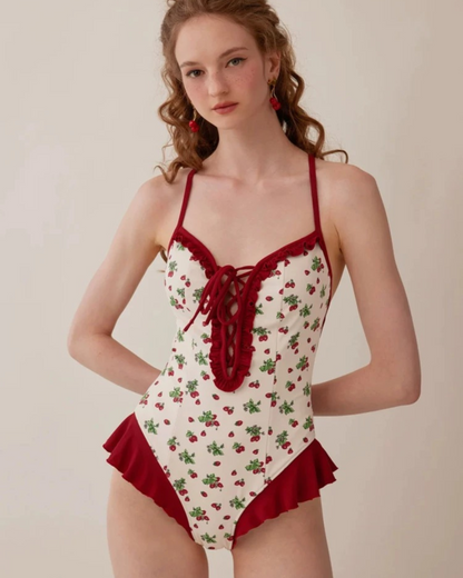 0 flower swim wear set