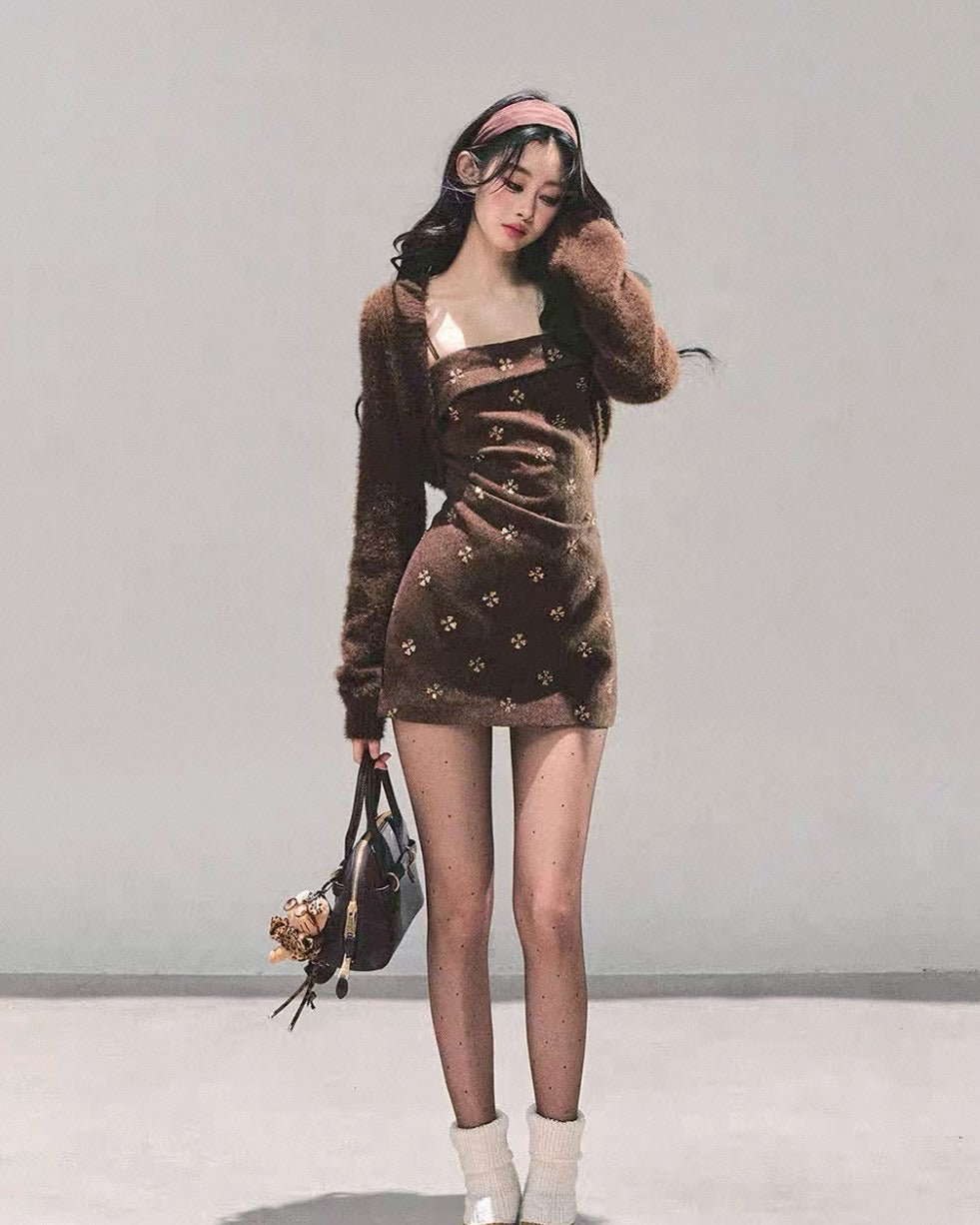 キャミワンピ&カーディガン