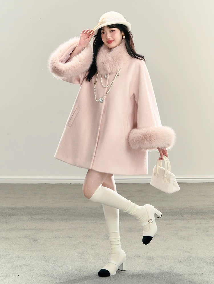 01 fur sleeve coat