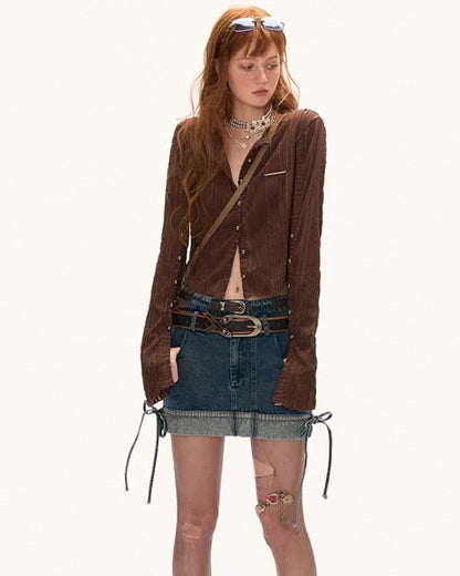 ボタンカーディガン