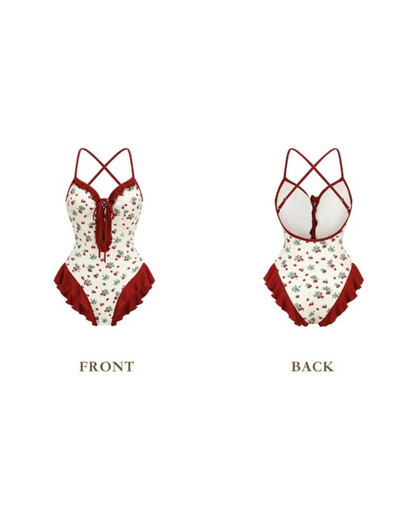 0 flower swim wear set