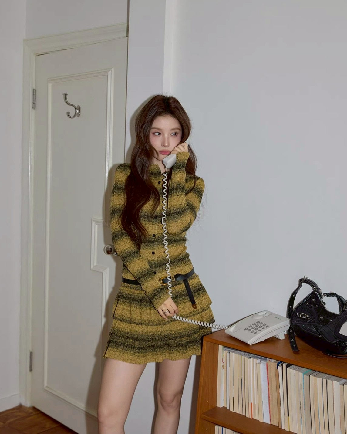 striped mini dress