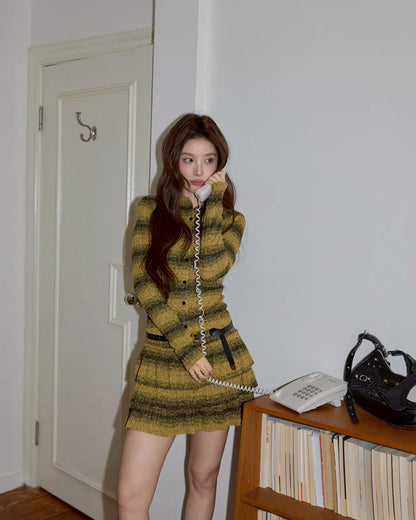 striped mini dress