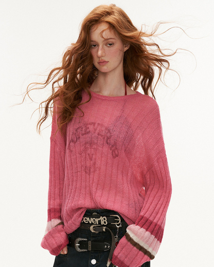 0 sleeve logo sweater