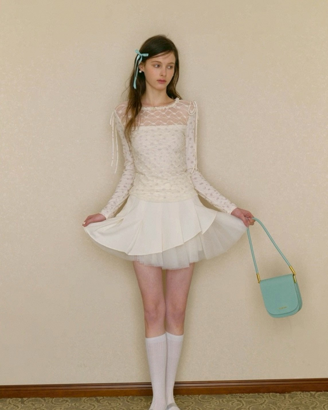 feminine see-through tops