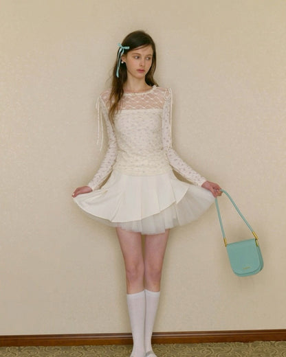 feminine see-through tops