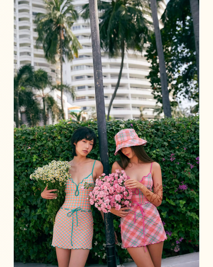 0 rétro swim wear ( skirt set )