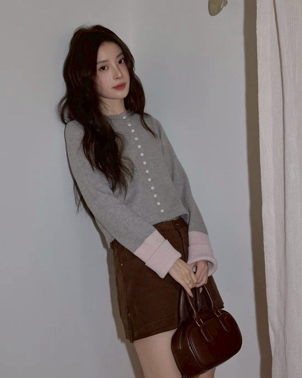 two-tone cardigan