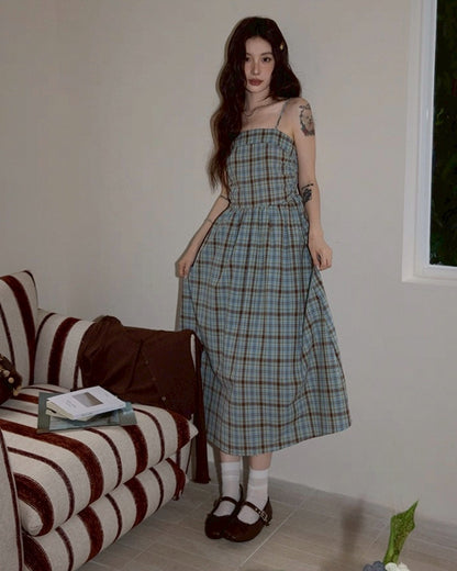 Check long dress
