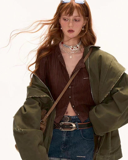 ボタンカーディガン