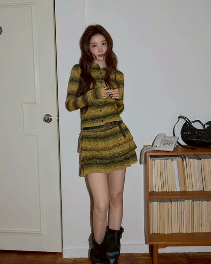 striped mini dress