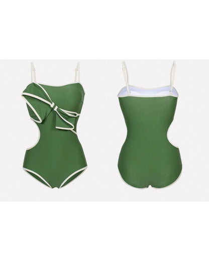 front ribbon swim wear