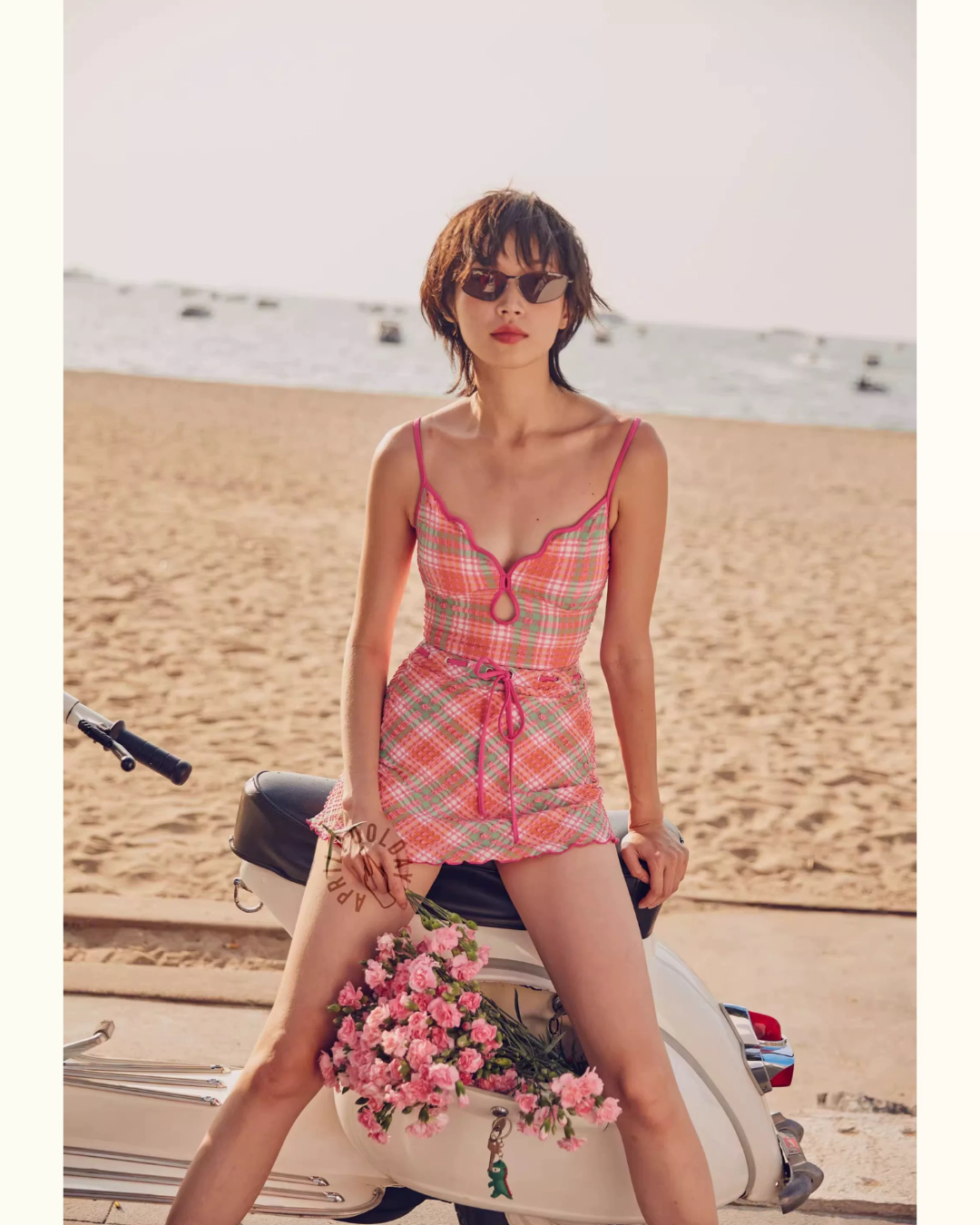 0 rétro swim wear ( skirt set )