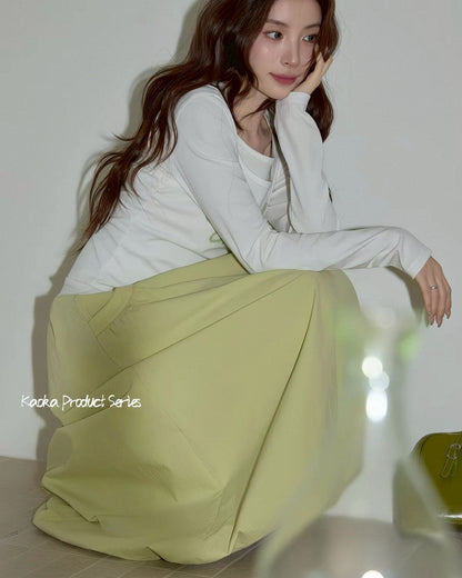 balloon long skirt