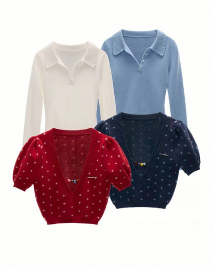 V-Neck Knit set