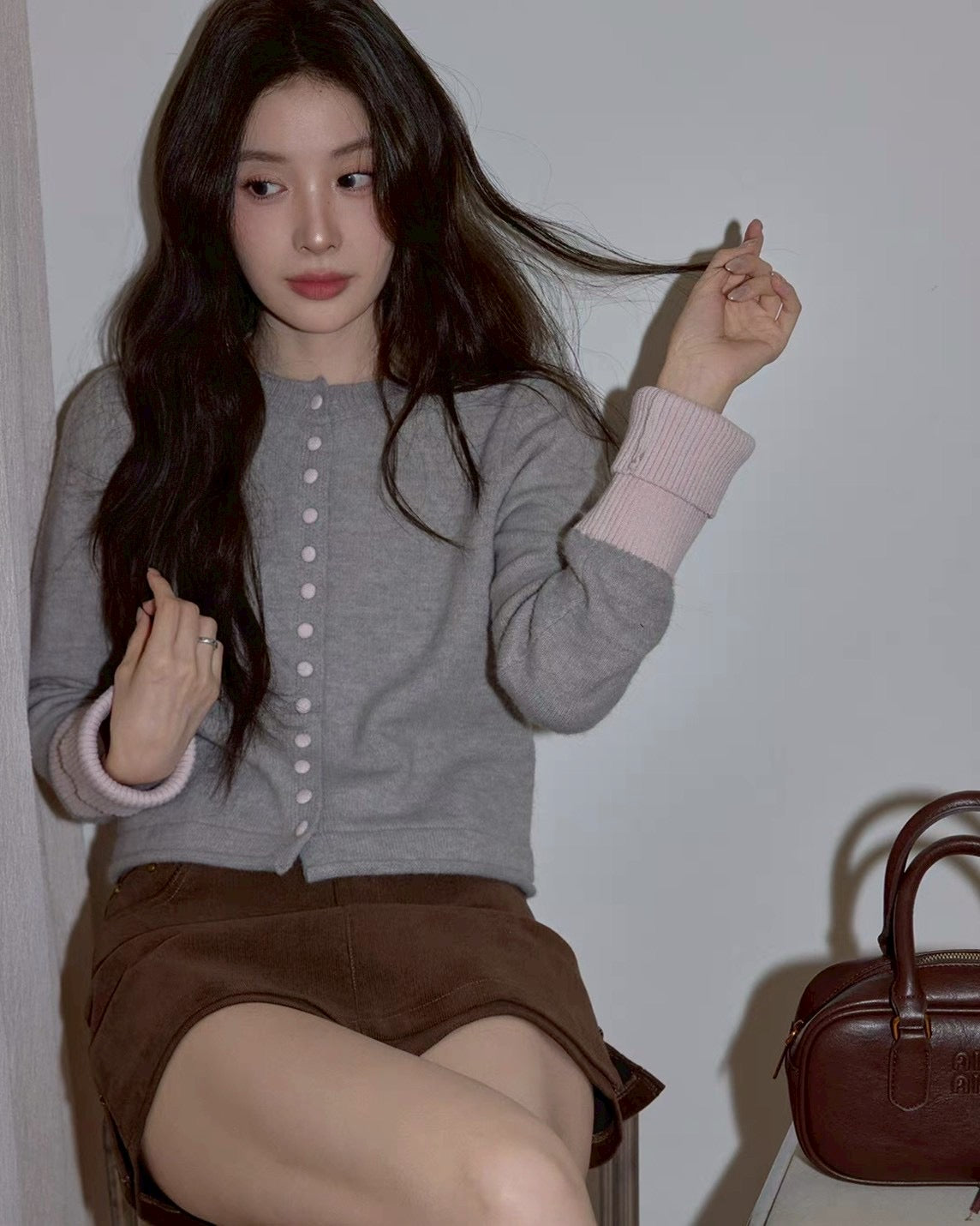 two-tone cardigan
