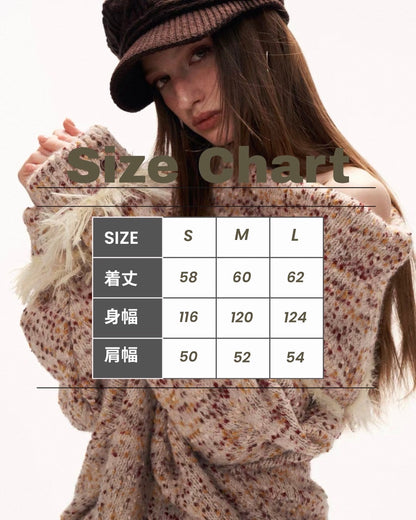 オフショルルーズニット