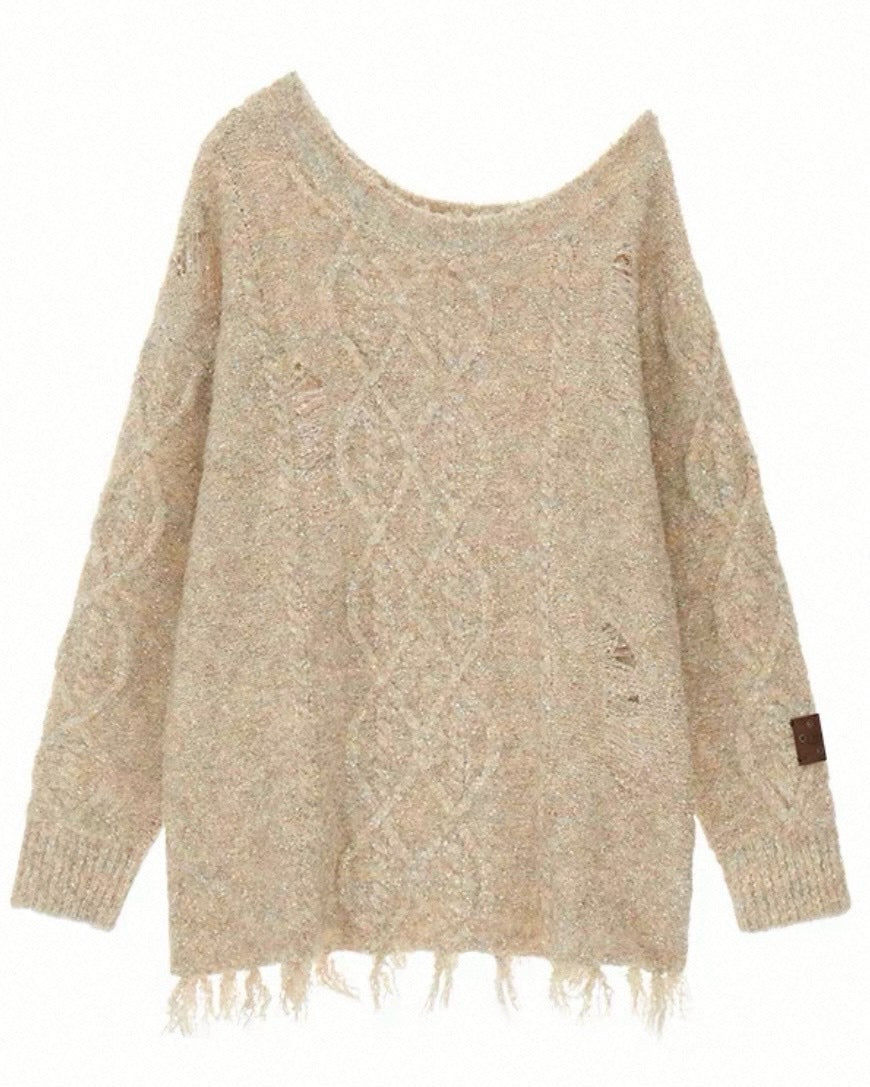 ワンショルニットワンピ