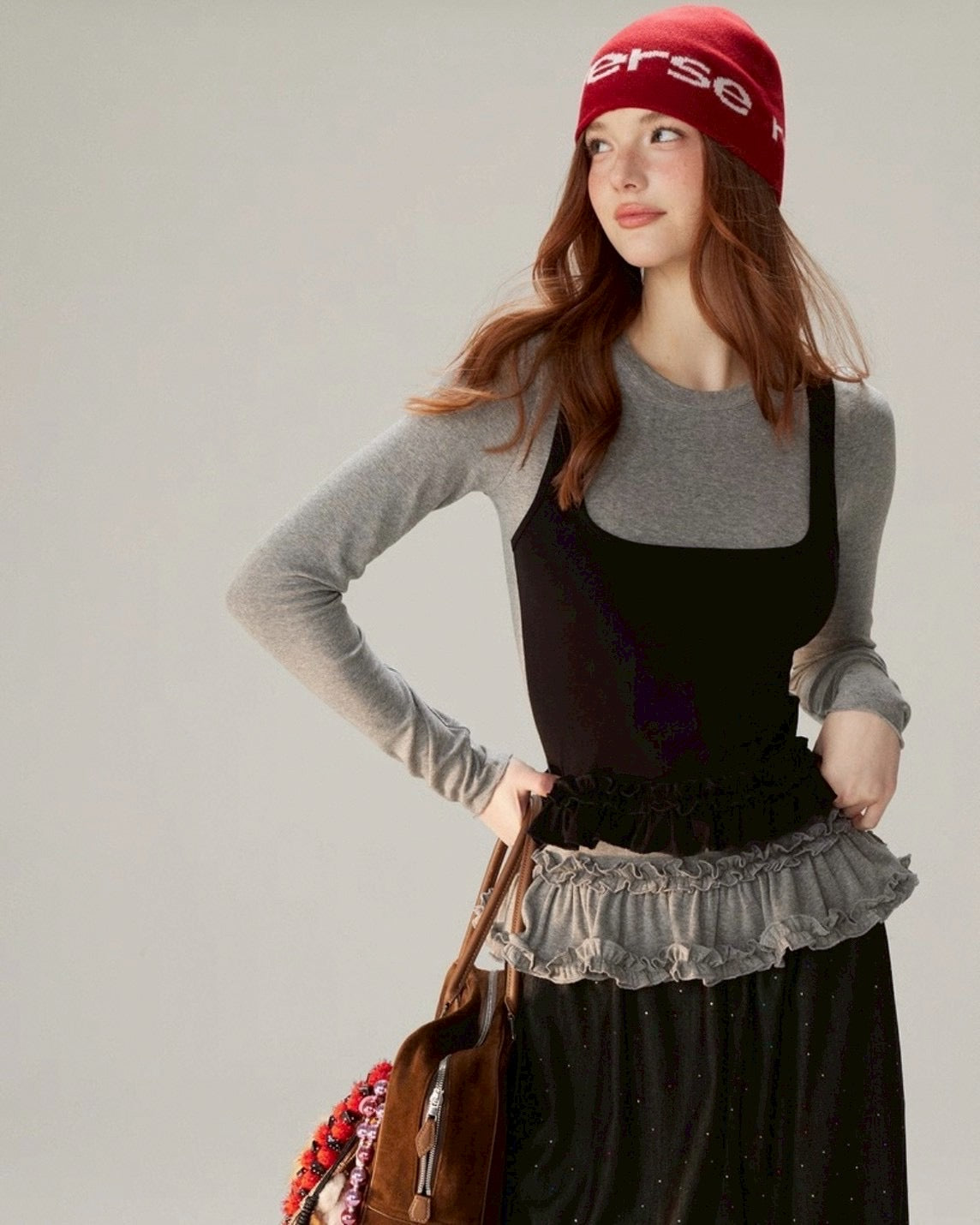 レイヤードフリルトップス