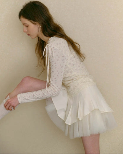 feminine see-through tops