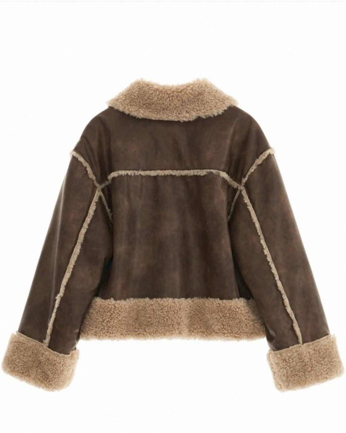 フェイクレザー&ボアジャケット